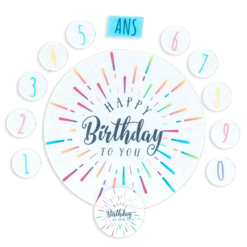Cerf Dellier Décors en azyme assortis thème anniversaire n°4