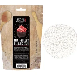 Cerf Dellier Décors mini billes blanches comestibles 350 g