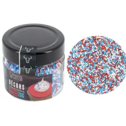 Cerf Dellier Décors mini billes bleu blanc rouge