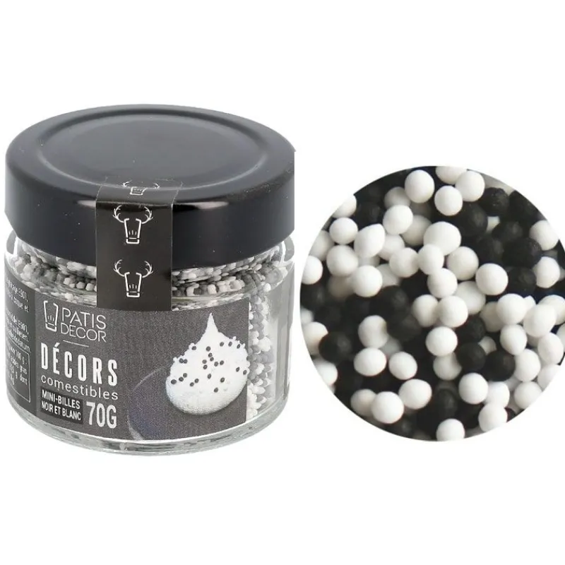 Cerf Dellier Décors mini billes noires et blanches