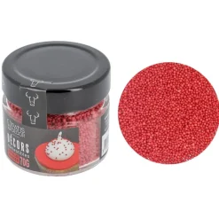 Cerf Dellier Décors mini billes rouges comestibles