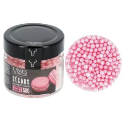 Cerf Dellier Décors perles roses comestibles