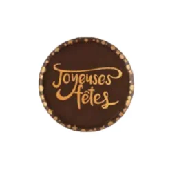 Cerf Dellier Disques scintillants chocolat noir Joyeuses Fêtes (x96)