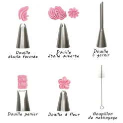 Cerf Dellier Douilles à pâtisserie (x5) et goupillon