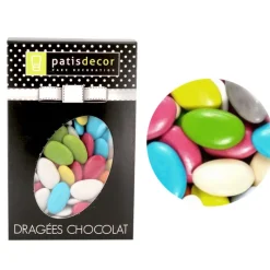 Cerf Dellier Dragées chocolat multicolores Patisdécor 500g