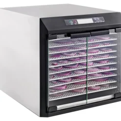 Cerf Dellier Déshydrateur électrique inox à fruits et légumes 10 plateaux portes en verre