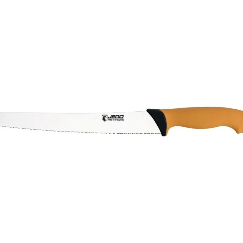 Cerf Dellier Ecoline couteau à pain manche jaune 25 cm