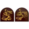 Cerf Dellier Embouts bûchettes chocolat Joyeuses Fêtes (x56)