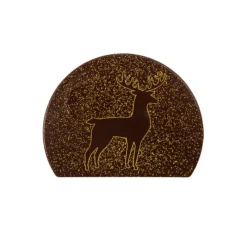 Cerf Dellier Embouts de bûches chocolat silhouette renne (x40)