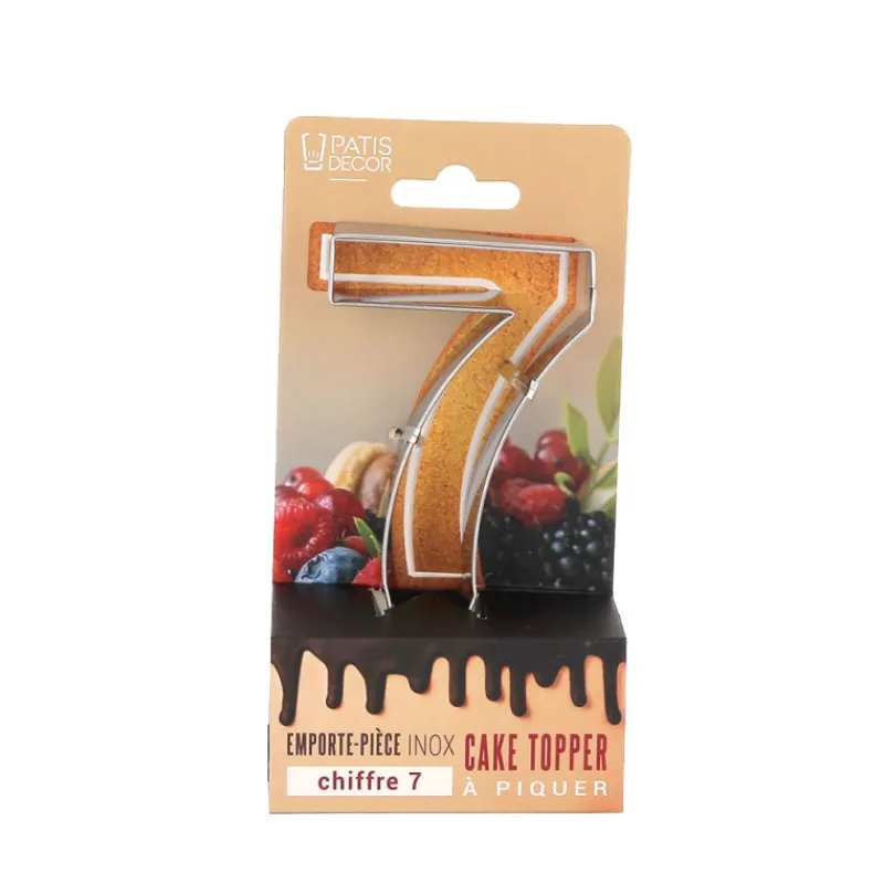 Cerf Dellier Emporte-pièces cake topper "7"