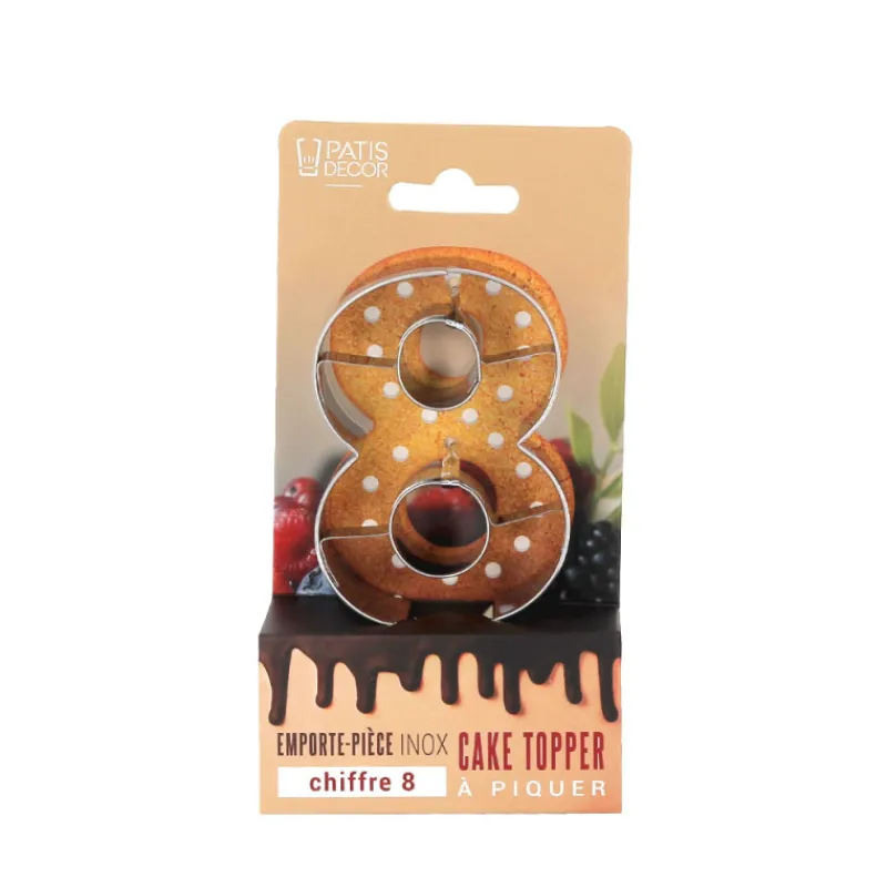 Cerf Dellier Emporte-pièces cake topper "8"
