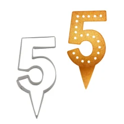 Cerf Dellier Emporte-pièces cake topper "5"