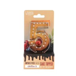 Cerf Dellier Emporte-pièces cake topper "5"