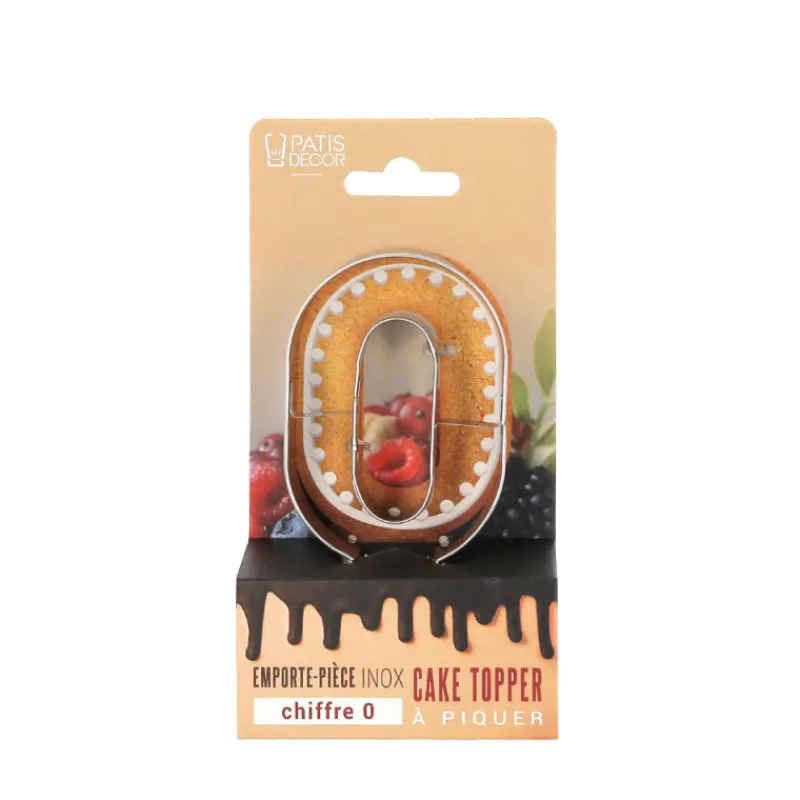 Cerf Dellier Emporte-pièces cake topper "0"