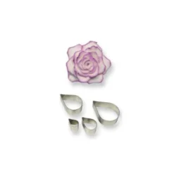Cerf Dellier Emporte-pièces inox pétales de roses PME (x 4)