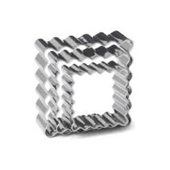 Cerf Dellier Emporte-pièces Petit biscuit carrés assortis inox (x3)