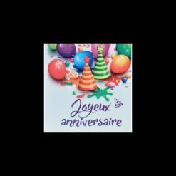 Cerf Dellier Etiquette adhésive "Joyeux Anniversaire" (x500)