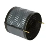 Cerf Dellier Exopan pâté en croûte rond à chevrons hauteur 9 cm diamètre 12 cm