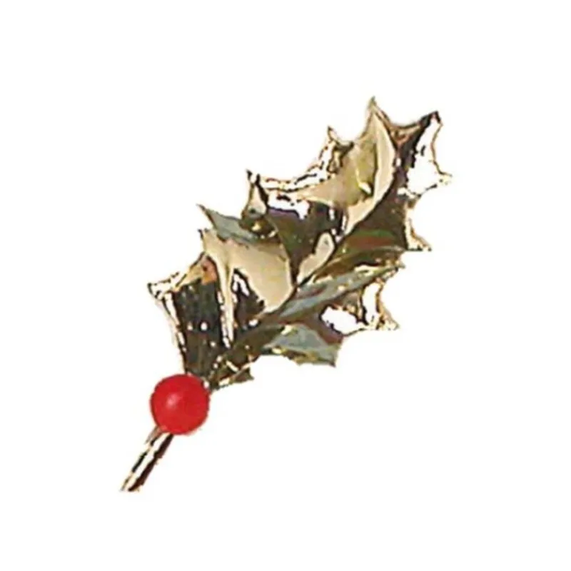 Cerf Dellier Feuilles de houx dorées (x144)
