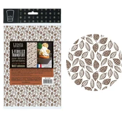 Cerf Dellier Feuilles transfert cabosses de cacao (x5)