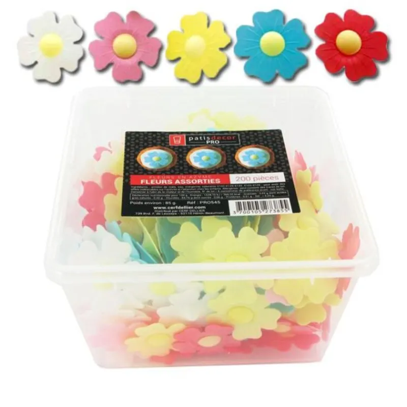 Cerf Dellier Fleurs assorties en azyme (x200)