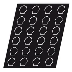 Cerf Dellier Flexipan 60x40 plaque de 24 coquilles saint jacques 8x7,5 cm
