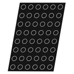 Cerf Dellier Flexipan 60x40 plaque de 48 cylindres 4x2 cm