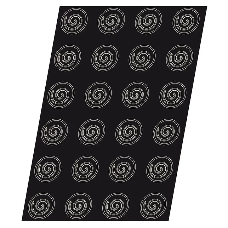 Cerf Dellier Flexipan 60x40 plaque de 24 demi- sphères spirales 3,6 cm