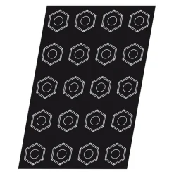 Cerf Dellier Flexipan 60x40 plaque de 20 hexagones 8 cm