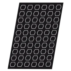 Cerf Dellier Flexipan 60x40 plaque de 60 hexagones 4,5x4 cm