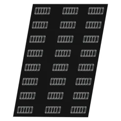 Cerf Dellier Flexipan 60x40 plaque de 24 lingots cannelés 10,6x4,6x2,5 cm