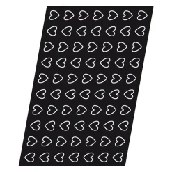 Cerf Dellier Flexipan 60x40 plaque de 70 mini-coeurs 4,1x3,8 cm
