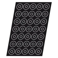 Cerf Dellier Flexipan 60x40 plaque de 60 mini-savarins 4,1x1,2 cm