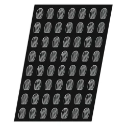 Cerf Dellier Flexipan 60x40 plaque de 56 mini-madeleines 5,2x3,5 cm