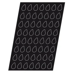 Cerf Dellier Flexipan 60x40 plaque de 56 mini-gouttes 5,2x3,2x2 cm
