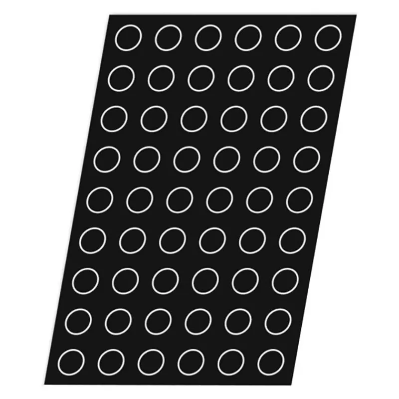 Cerf Dellier Flexipan 60x40 plaque de 54 mini-cylindres diamètre 3,8 cm hauteur 2 cm