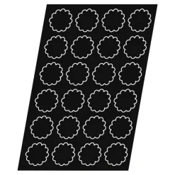 Cerf Dellier Flexipan 60x40 plaque de 24 mini-brioches cannelées 6,8 cm