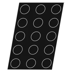 Cerf Dellier Flexipan 60x40 plaque de 60 quichettes tartelettes unies 4,2 cm