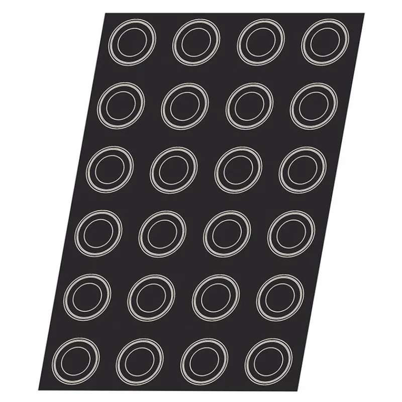 Cerf Dellier Flexipan 60x40 plaque de 24 ronds charmants 6,6 cm