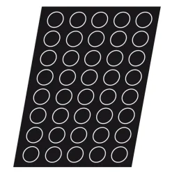 Cerf Dellier Flexipan 60x40 plaque de 15 tartelettes creuses évasées 9,6 cm
