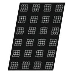 Cerf Dellier Flexipan 60x40 plaque de 24 tartelettes carrées 7 cm