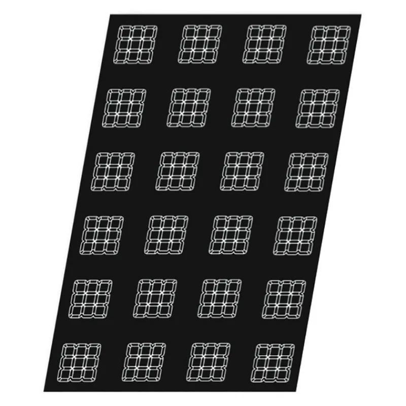 Cerf Dellier Flexipan 60x40 plaque de 24 tartelettes carrées 7 cm