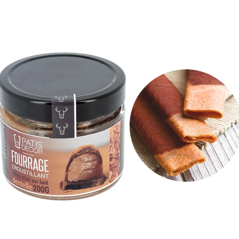 Cerf Dellier Fourrage croustillant au chocolat au lait et brisures de crêpes dentelles 200 g