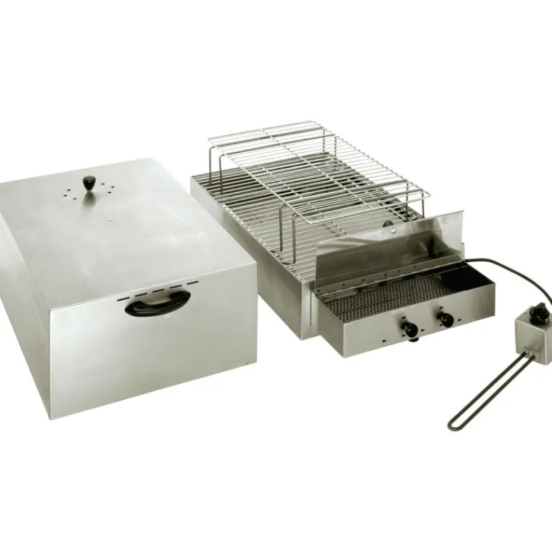 Cerf Dellier Fumoir inox  2 étages pour fumage à froid 71,5 x 41,5 x 36 cm
