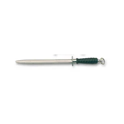 Cerf Dellier Fusil à aiguiser de boucher mèche ovale taillage fin 30 cm