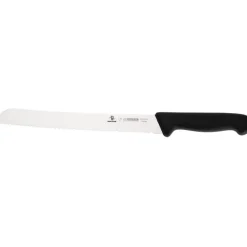 Cerf Dellier Giesser couteau à pain cranté manche noir inox 24 cm