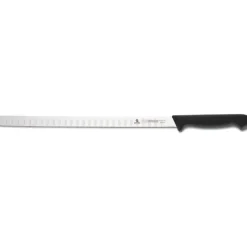Cerf Dellier Giesser couteau à saumon alvéolé manche noir 31cm