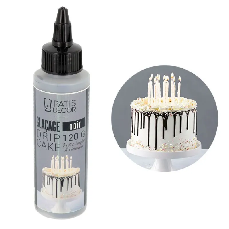 Cerf Dellier Glaçage pour drip cake noir 120 g