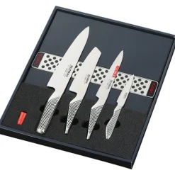 Cerf Dellier Global série G set 4 couteaux global + barre