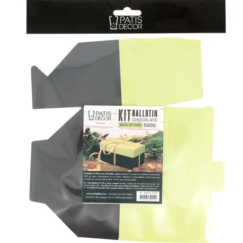 Cerf Dellier Kit ballotin chocolats anis / noir 500 g